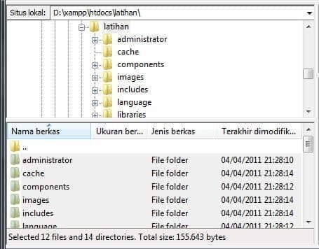 Lokasi File yang Ingin Diupload FileZilla
