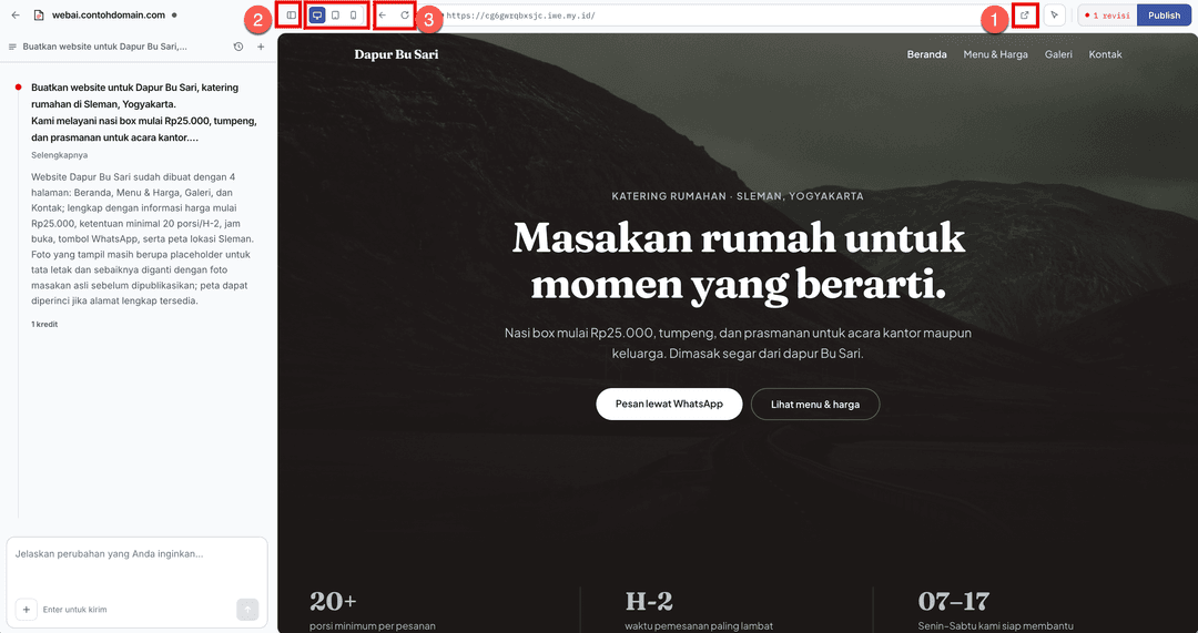 Tinjau Hasil di berbagai Device