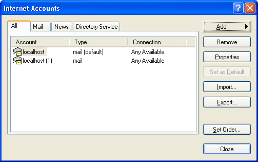 Setting Akun Outlook Express