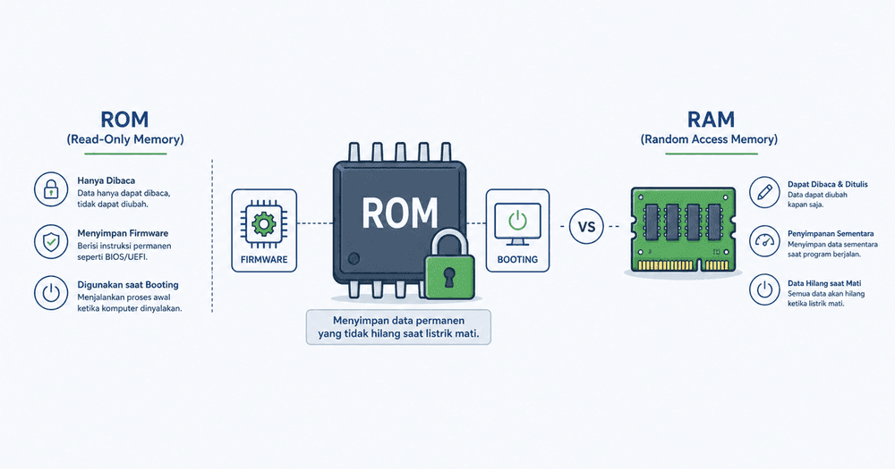 Rom Q ROM Adalah: Pengertian, Fungsi, Jenis & Beda dengan RAM