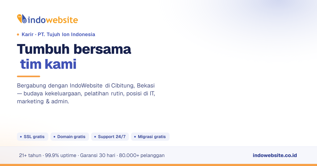 Karir di IndoWebsite: Lowongan Kerja Terbaru